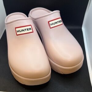 Hunter Pale Pink Slip-On Clog Mules